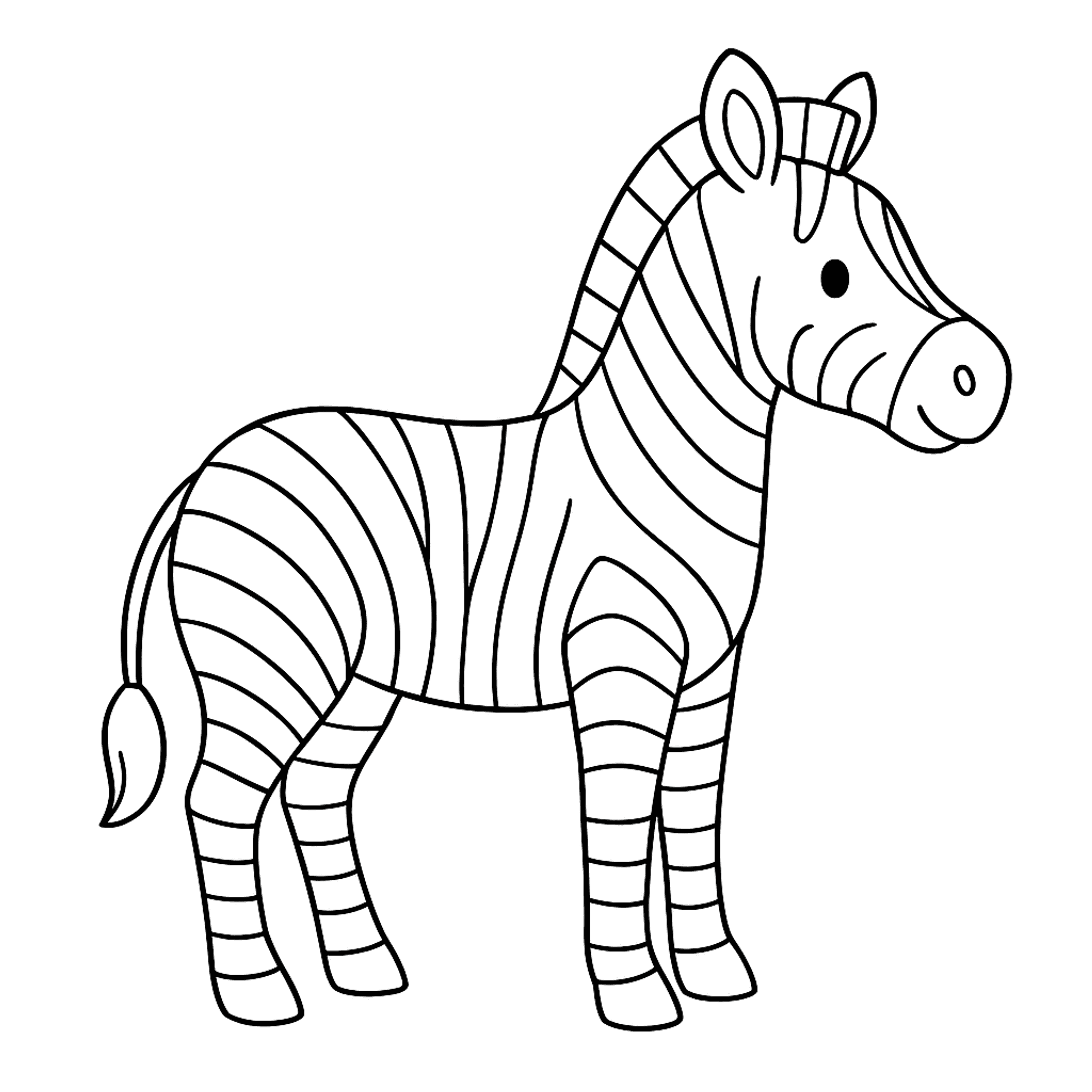 Zebra Kleurplaat