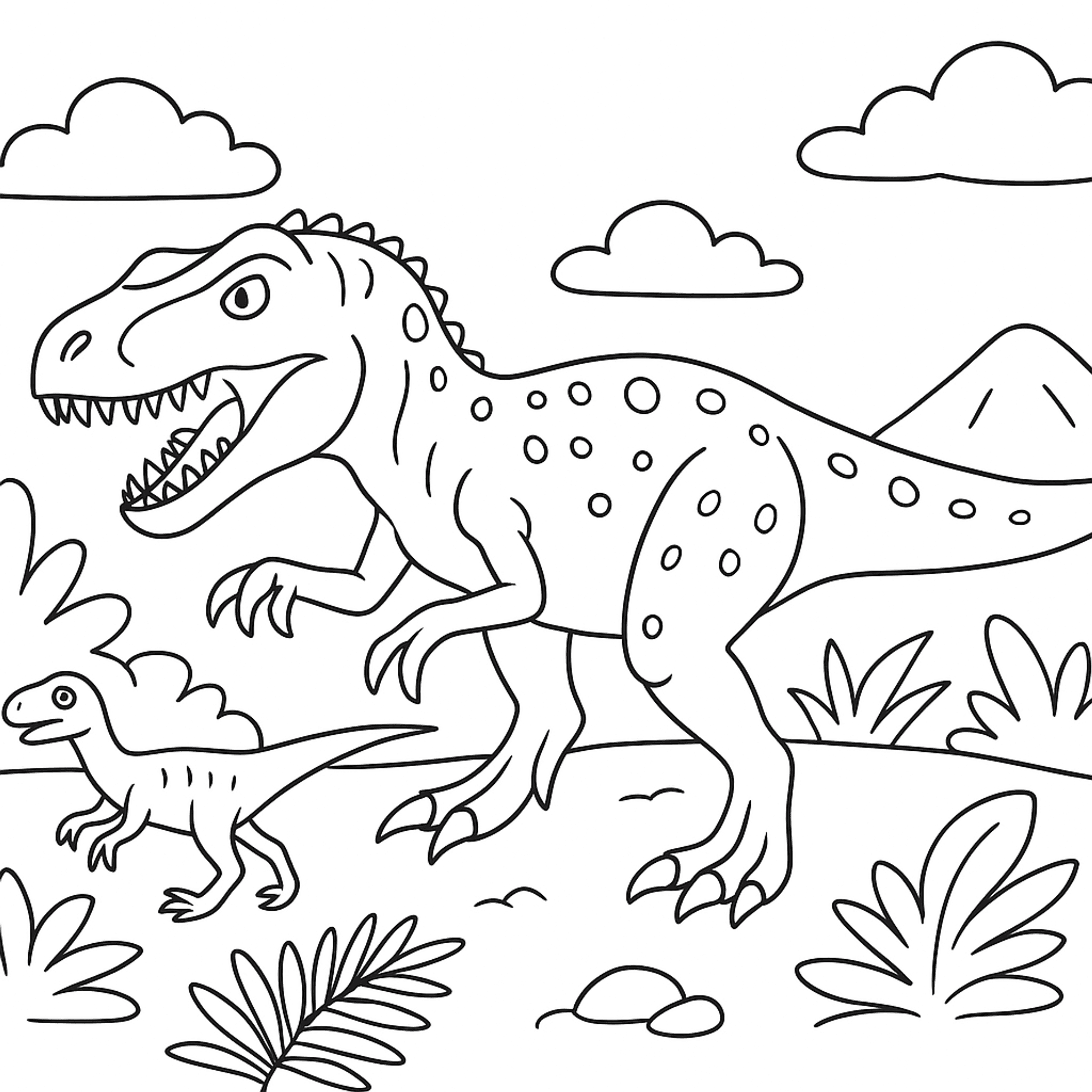Allosaurus Kleurplaat