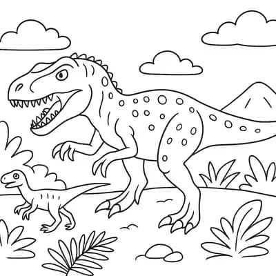 Allosaurus Kleurplaat