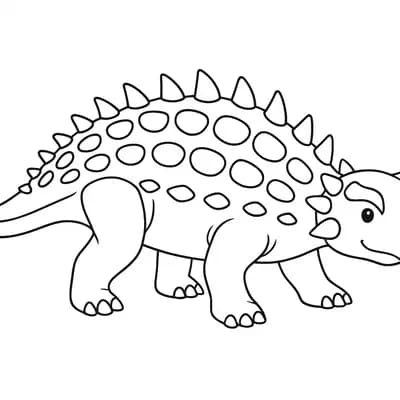 Ankylosaurus Kleurplaat