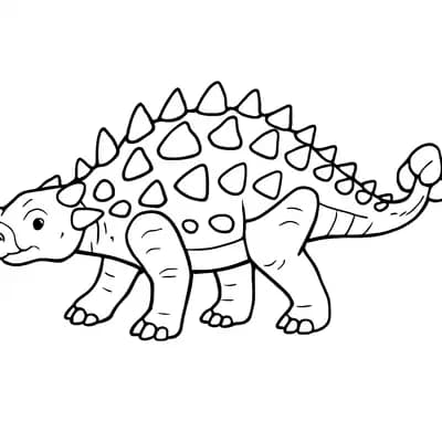 Gepantserde Dino Kleurplaat