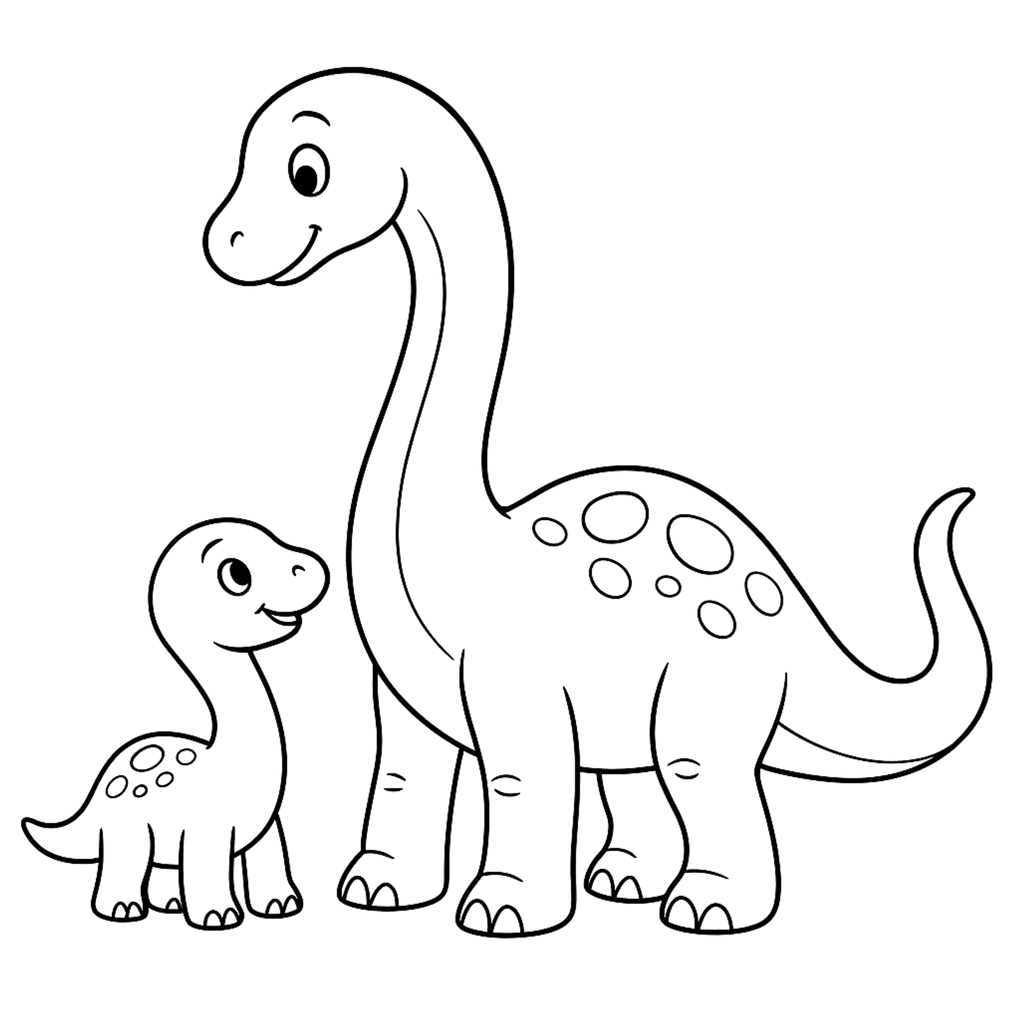 Baby Brachiosaurus Kleurplaat