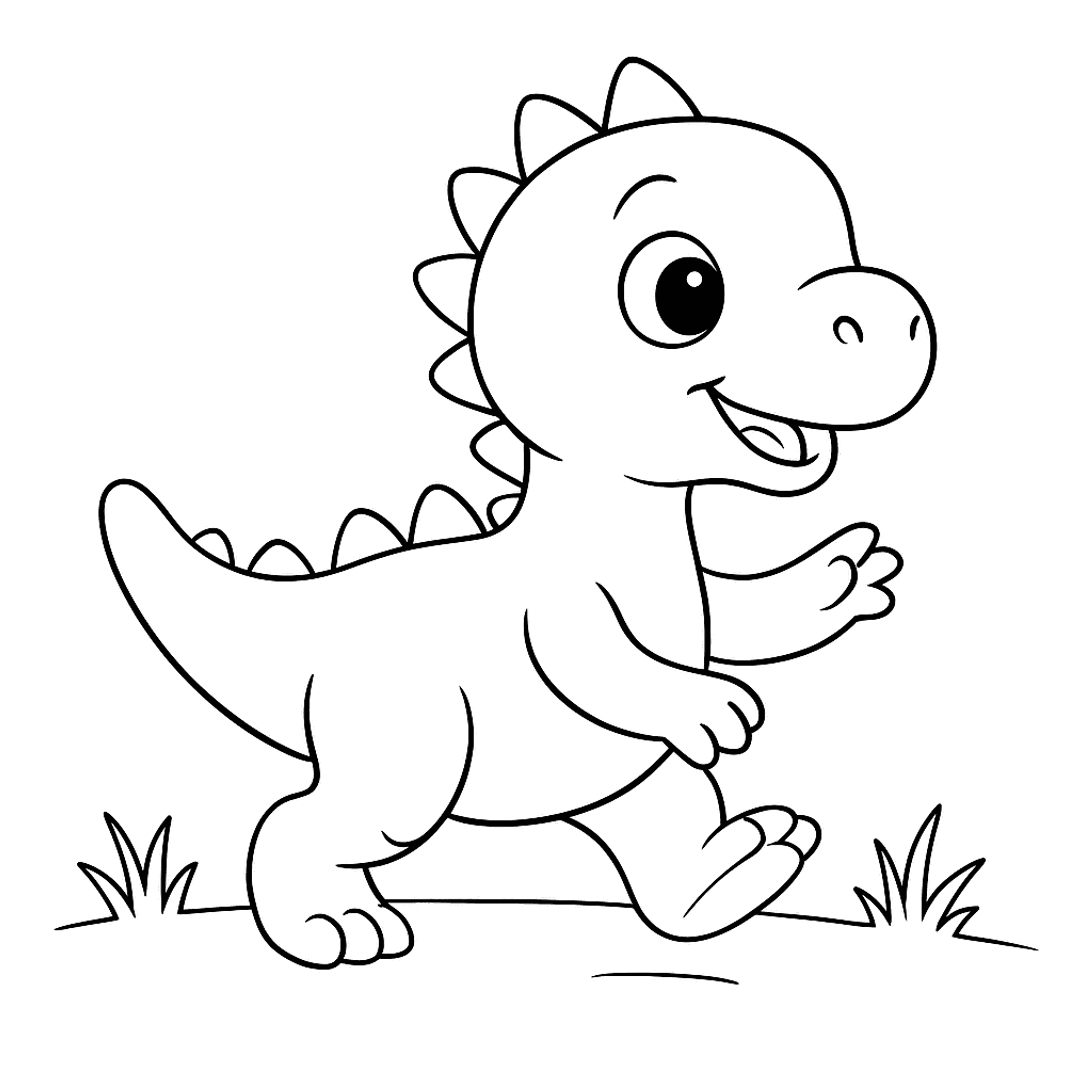 Baby Dinosaur First Kleurplaat