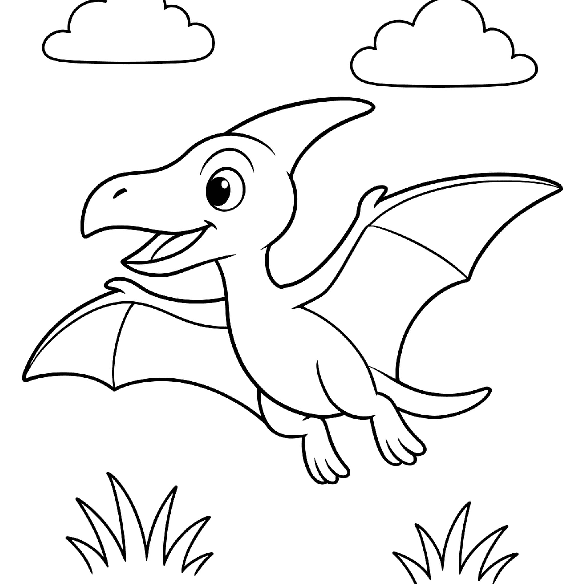 Baby Pterodactylus Kleurplaat