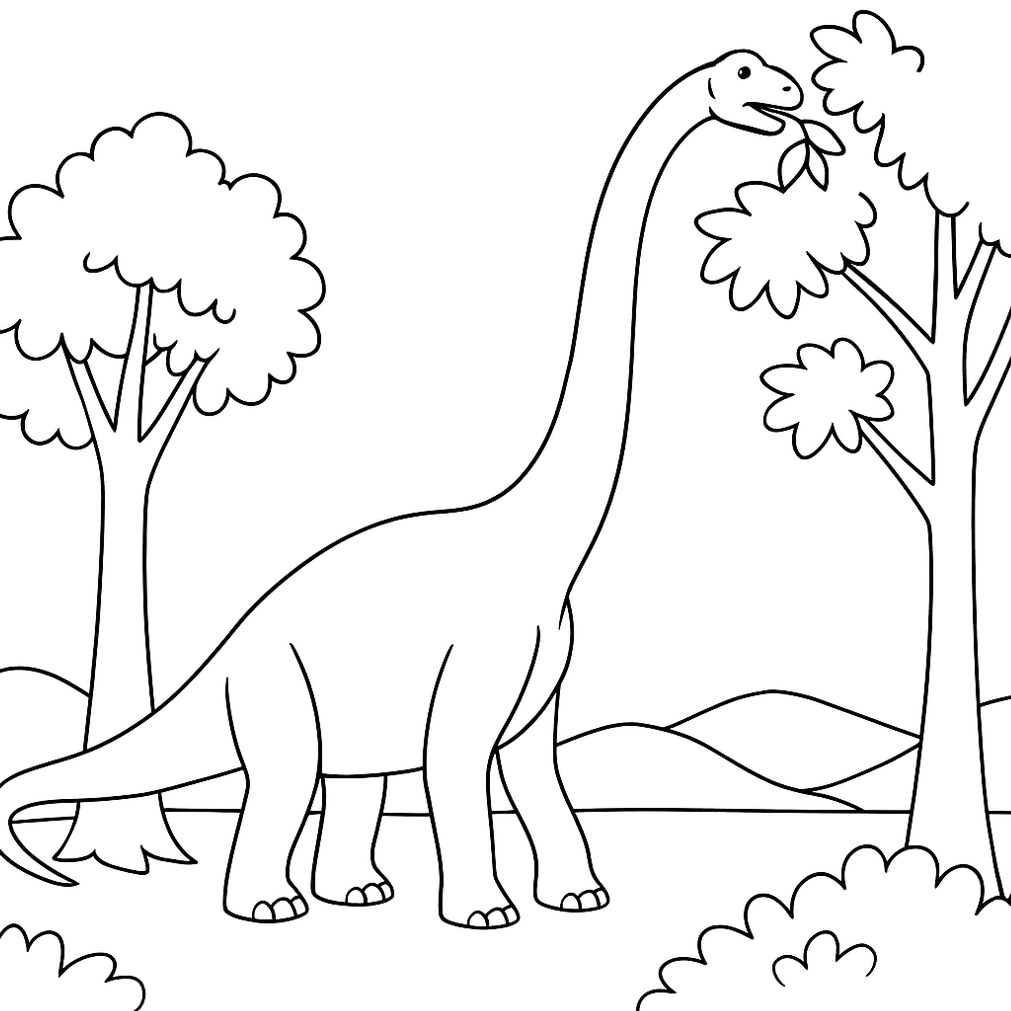 Brachiosaurus Kleurplaat