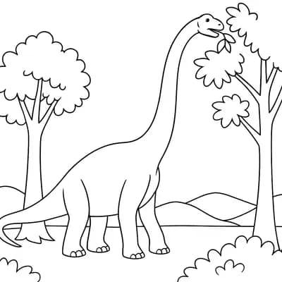 Brachiosaurus Kleurplaat