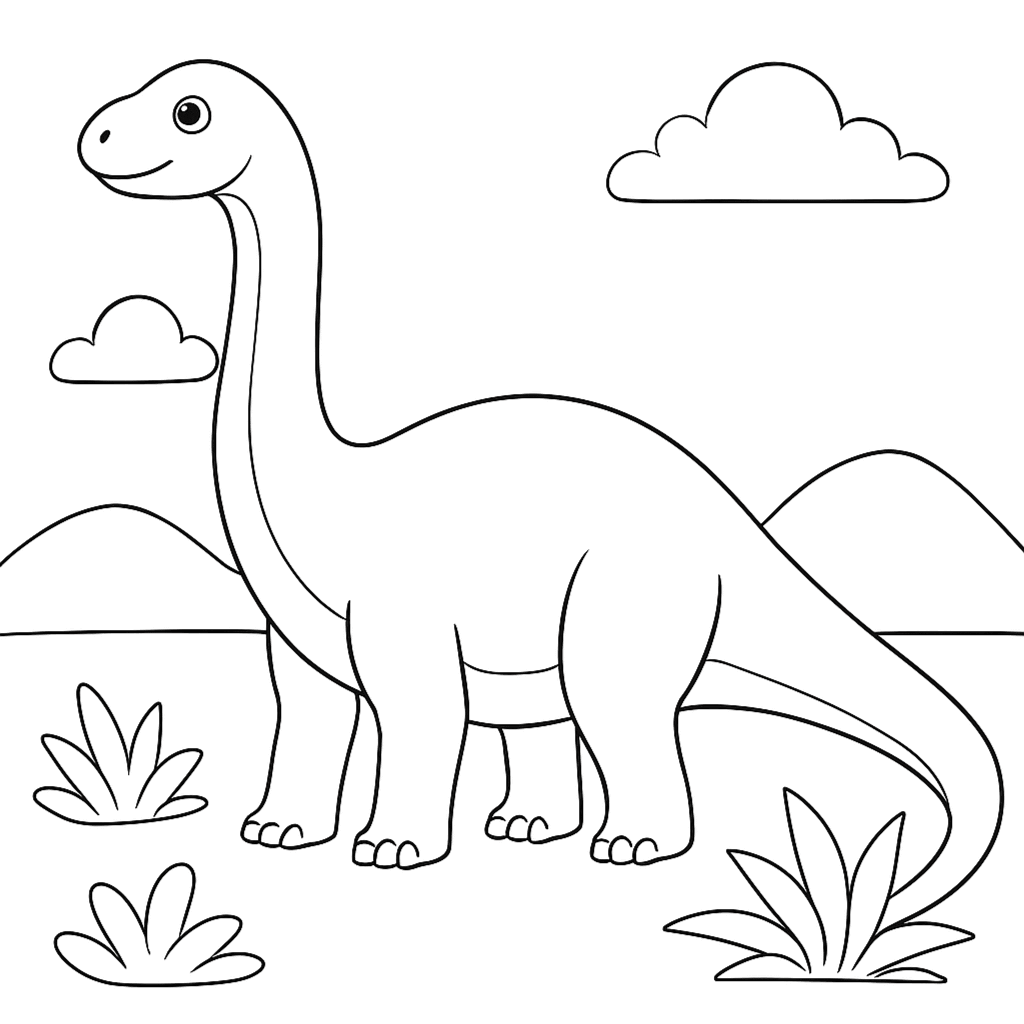 Brontosaurus Kleurplaat