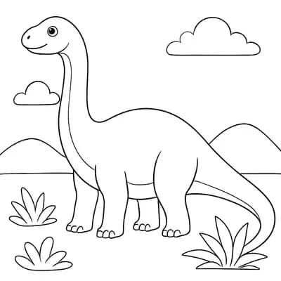Brontosaurus Kleurplaat
