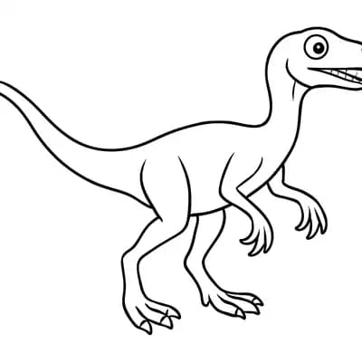 Compsognathus Kleurplaat