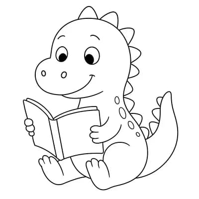 Dino Leest Boek Kleurplaat