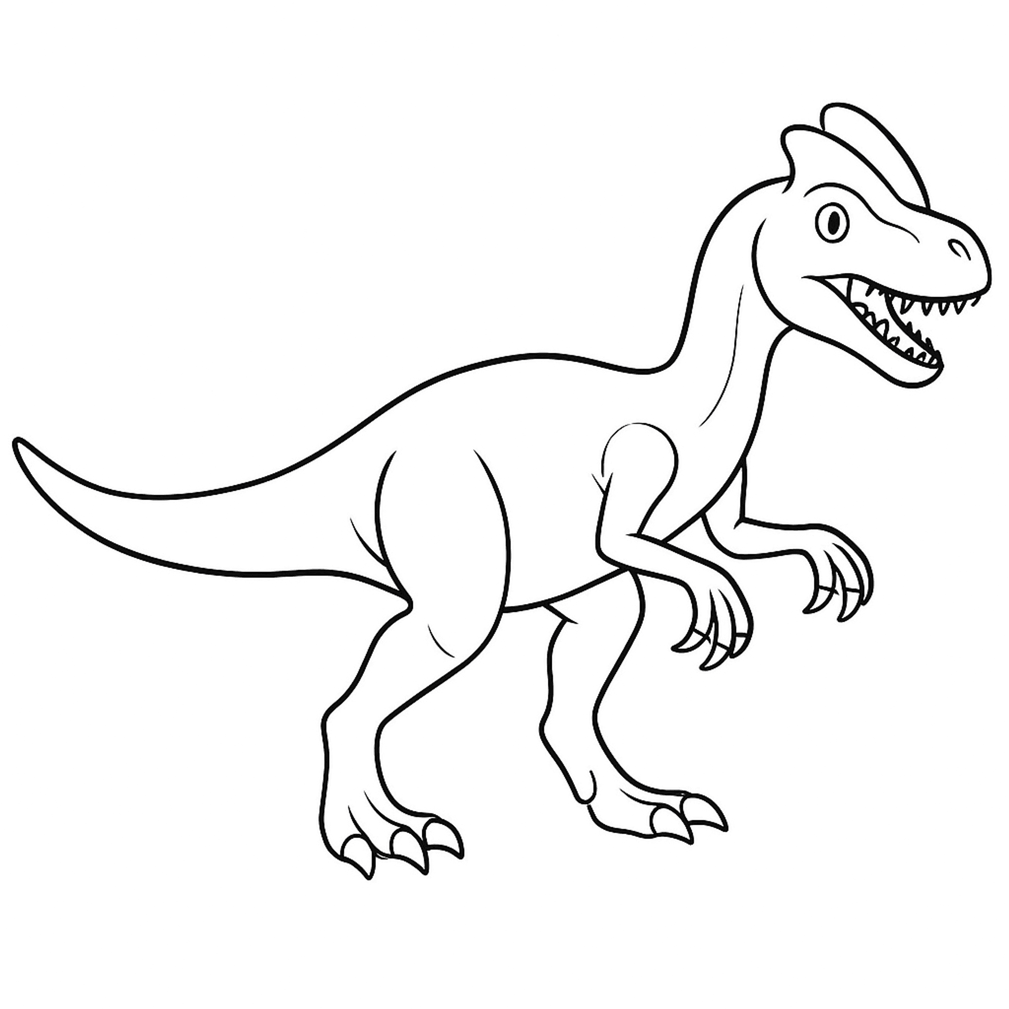 Dilophosaurus Kleurplaat