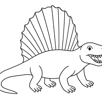 Dimetrodon Kleurplaat