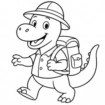 Dino Ontdekker Kleurplaat
