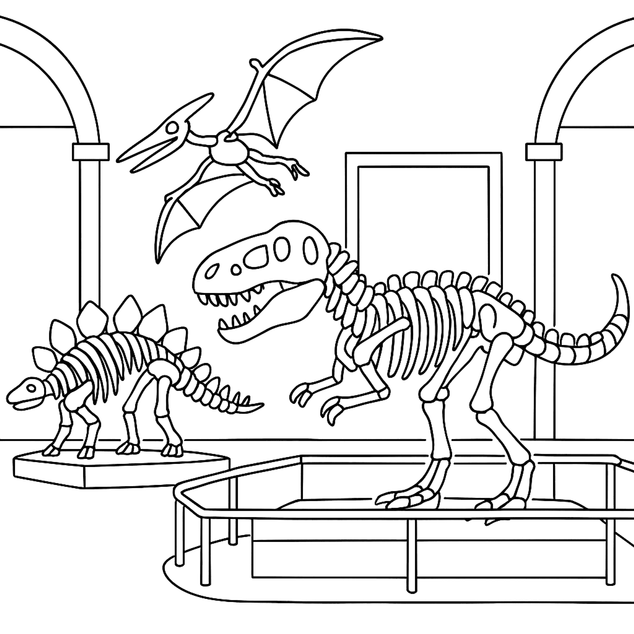 Dino Museum Kleurplaat