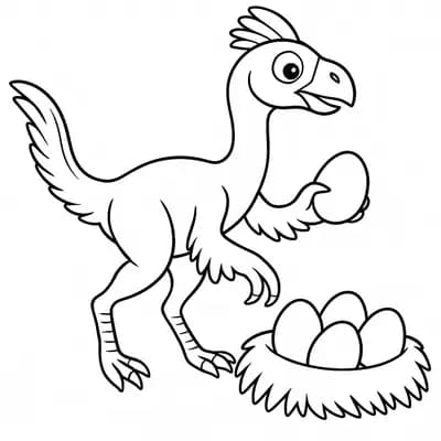 Oviraptor Kleurplaat