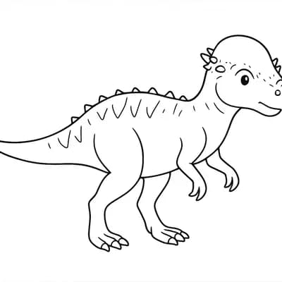 Pachycephalosaurus Kleurplaat