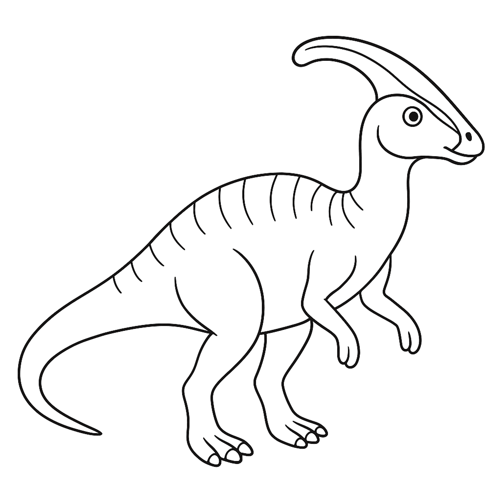 Parasaurolophus Kleurplaat