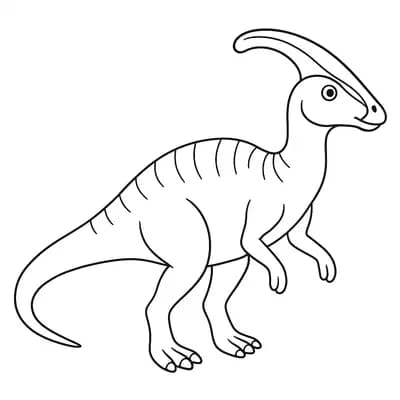 Parasaurolophus Kleurplaat