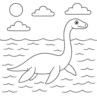 Plesiosaurus Kleurplaat