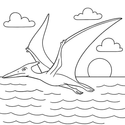 Pteranodon Kleurplaat