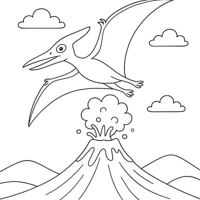 Pterodactylus Kleurplaat