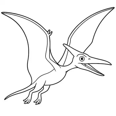 Pterodactylus Kleurplaat