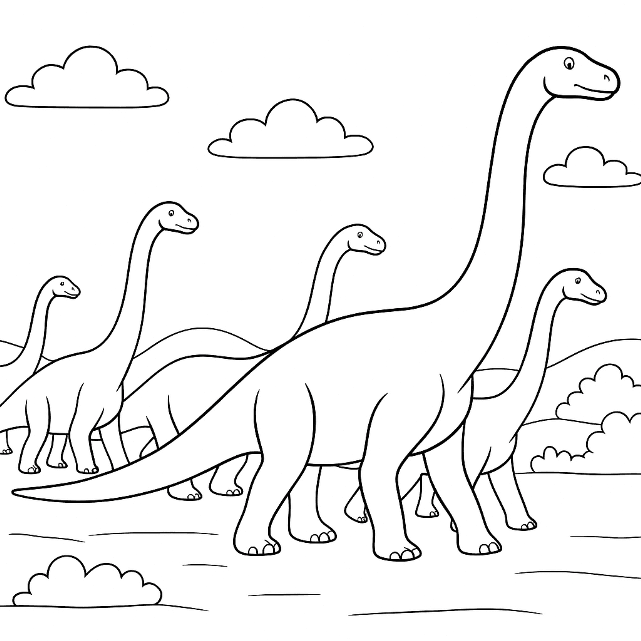 Sauropod Kudde Kleurplaat
