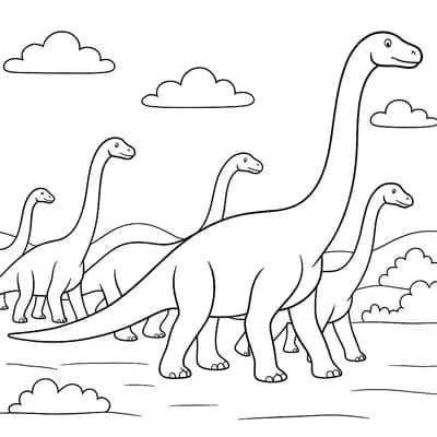 Sauropod Kudde Kleurplaat