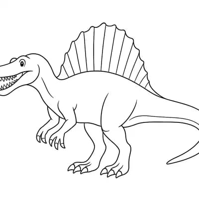 Spinosaurus Kleurplaat