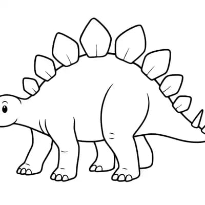 Stegosaurus Kleurplaat