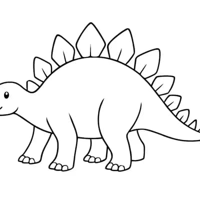 Stegosaurus Kleurplaat