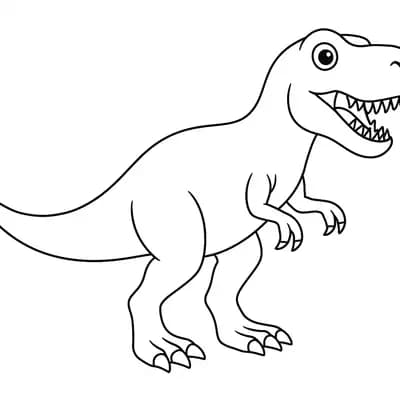 T-Rex Kleurplaat