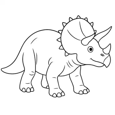 Triceratops Kleurplaat