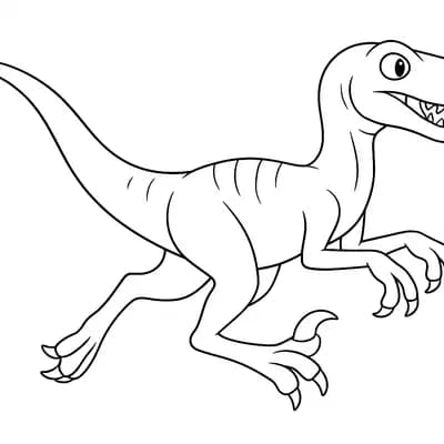 Velociraptor Kleurplaat
