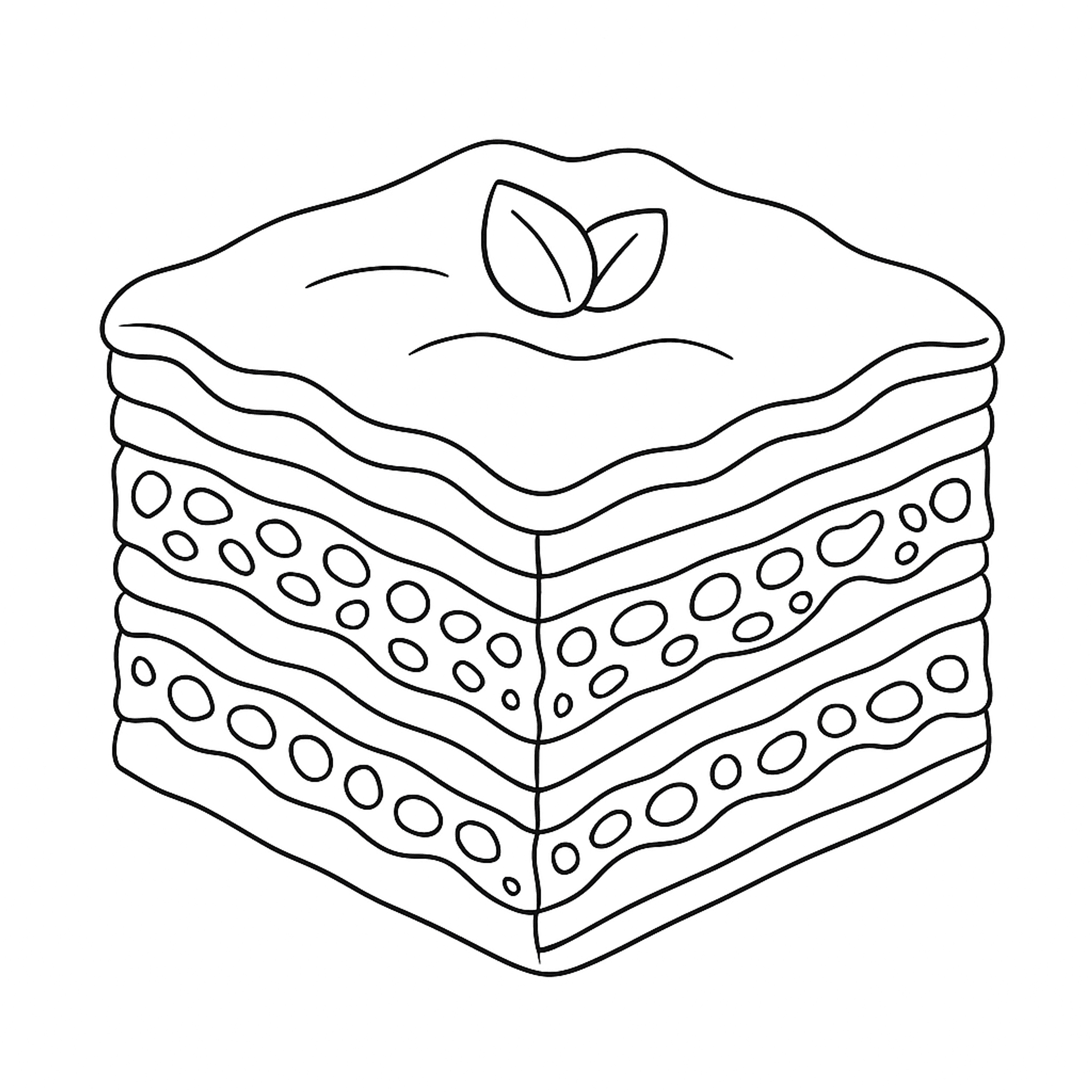Baklava Honey Kleurplaat