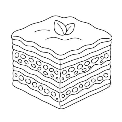 Baklava Honey Kleurplaat