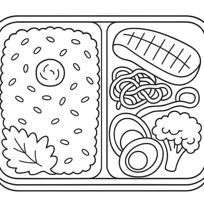 Bento Box Kleurplaat