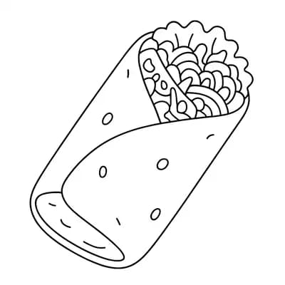 Burrito Kleurplaat