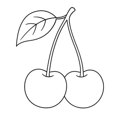 Kersen Kleurplaat