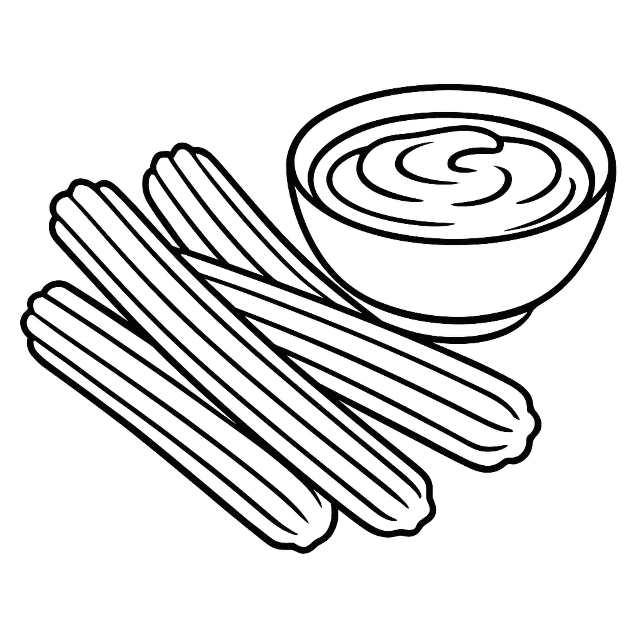 Churros With Kleurplaat