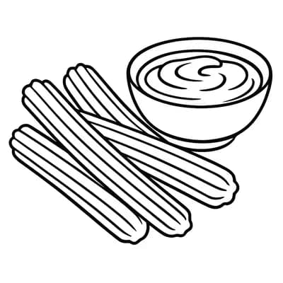 Churros With Kleurplaat