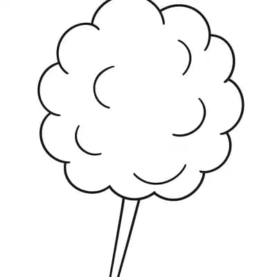 Suikerspin Kleurplaat