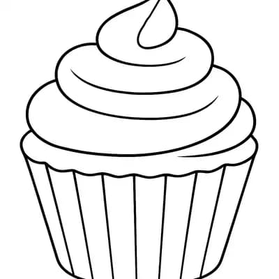 Cupcake Kleurplaat