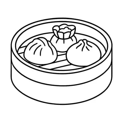 Dumplings Kleurplaat