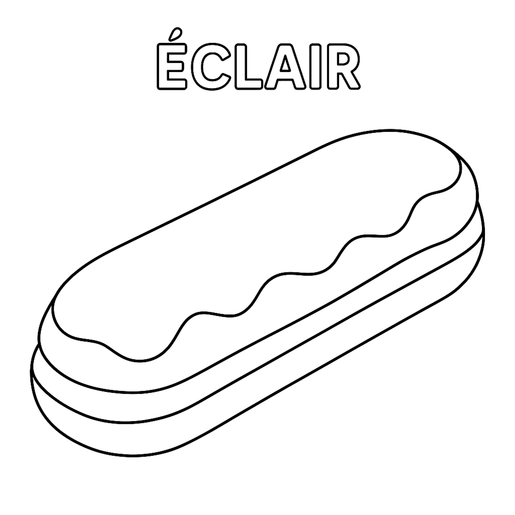 Eclair Chocolate Kleurplaat