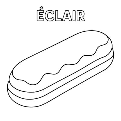 Eclair Chocolate Kleurplaat