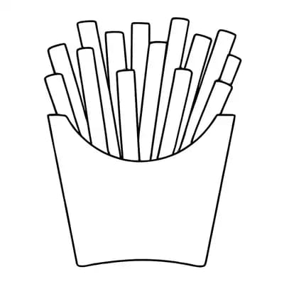 Frietjes Kleurplaat