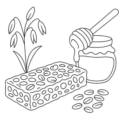 Granola Bar Kleurplaat