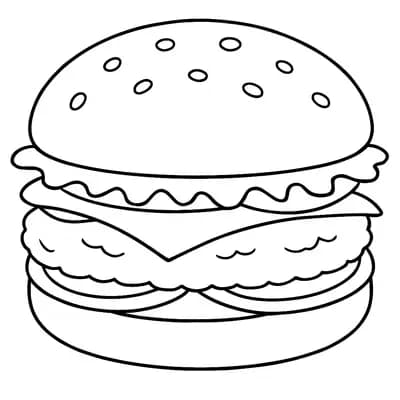 Hamburger Kleurplaat