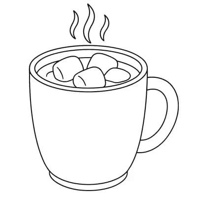 Warme Chocolademelk Kleurplaat